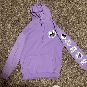 Purple Graphic Hoodie